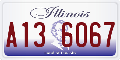 IL license plate A136067