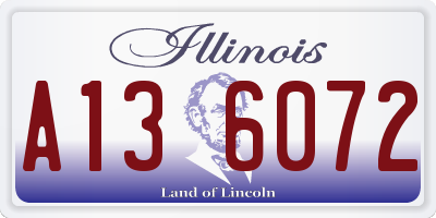 IL license plate A136072