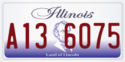 IL license plate A136075