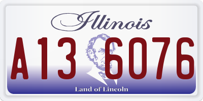IL license plate A136076