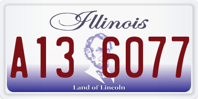 IL license plate A136077