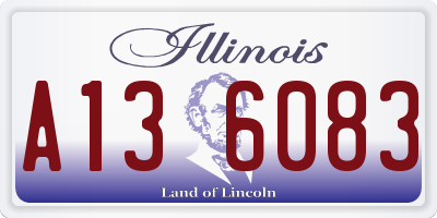 IL license plate A136083