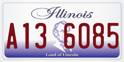 IL license plate A136085