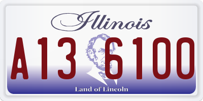 IL license plate A136100