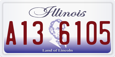 IL license plate A136105