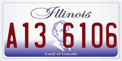 IL license plate A136106