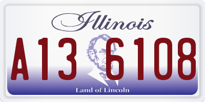 IL license plate A136108