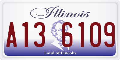 IL license plate A136109