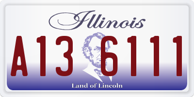 IL license plate A136111