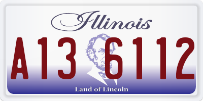 IL license plate A136112