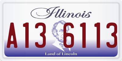 IL license plate A136113