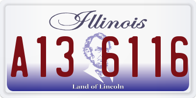 IL license plate A136116