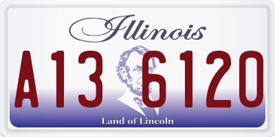 IL license plate A136120