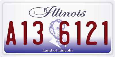IL license plate A136121