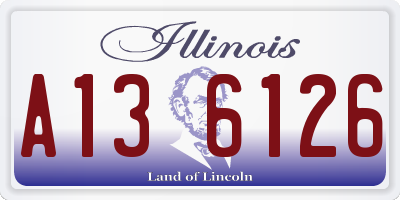 IL license plate A136126