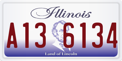 IL license plate A136134
