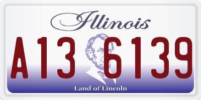 IL license plate A136139