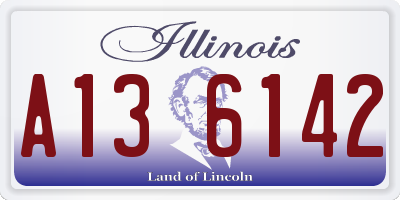 IL license plate A136142