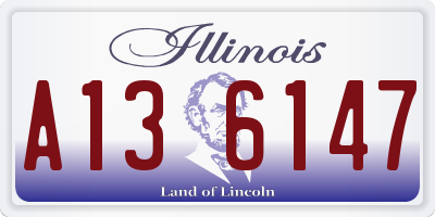 IL license plate A136147