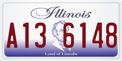 IL license plate A136148