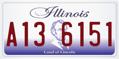 IL license plate A136151