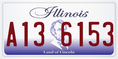 IL license plate A136153