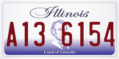 IL license plate A136154
