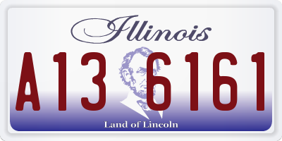 IL license plate A136161