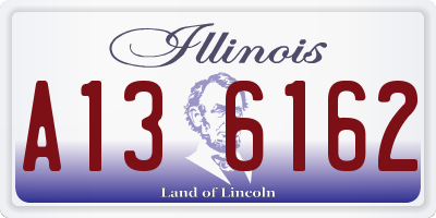 IL license plate A136162