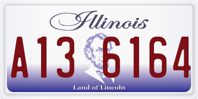 IL license plate A136164