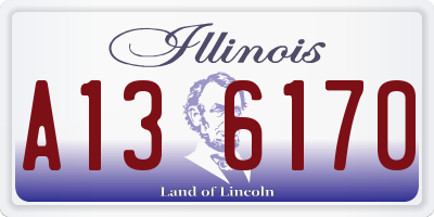IL license plate A136170
