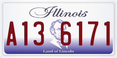 IL license plate A136171