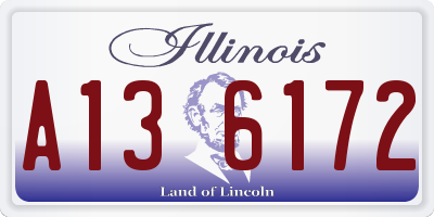 IL license plate A136172