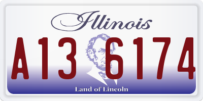 IL license plate A136174