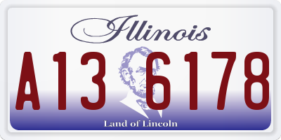 IL license plate A136178