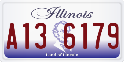 IL license plate A136179