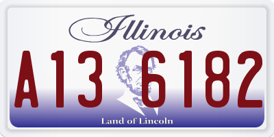 IL license plate A136182