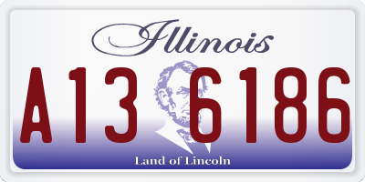 IL license plate A136186