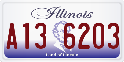 IL license plate A136203