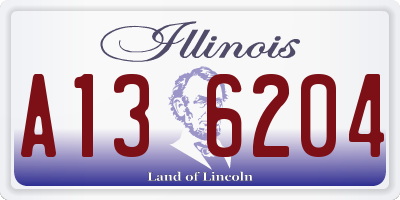 IL license plate A136204