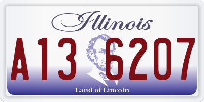 IL license plate A136207