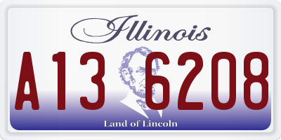 IL license plate A136208