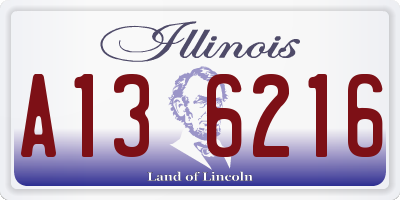 IL license plate A136216