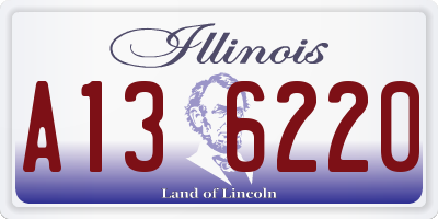 IL license plate A136220