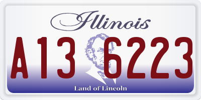 IL license plate A136223