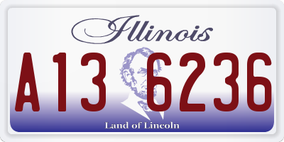 IL license plate A136236