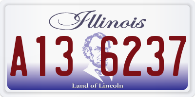 IL license plate A136237