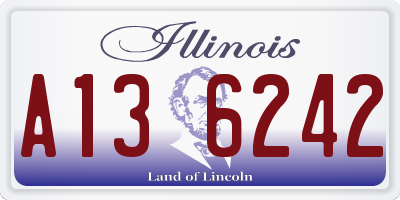 IL license plate A136242