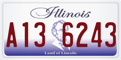 IL license plate A136243