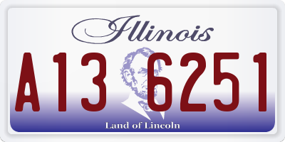 IL license plate A136251